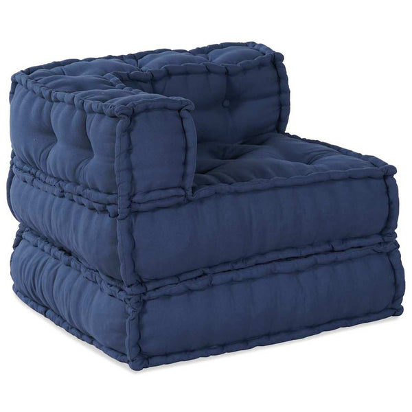 Modulare Sofagarnitur Indigo Stoff 2-teilig