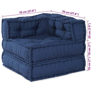 Modulare Sofagarnitur Indigo Stoff 2-teilig