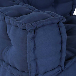 Modulare Sofagarnitur Indigo Stoff 3-teilig