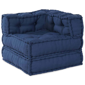 Modulare Sofagarnitur Indigo Stoff 3-teilig