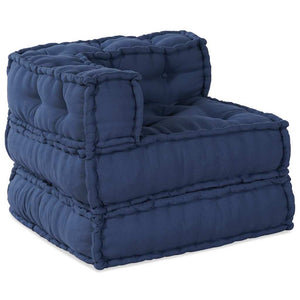 Modulare Sofagarnitur Indigo Stoff 3-teilig