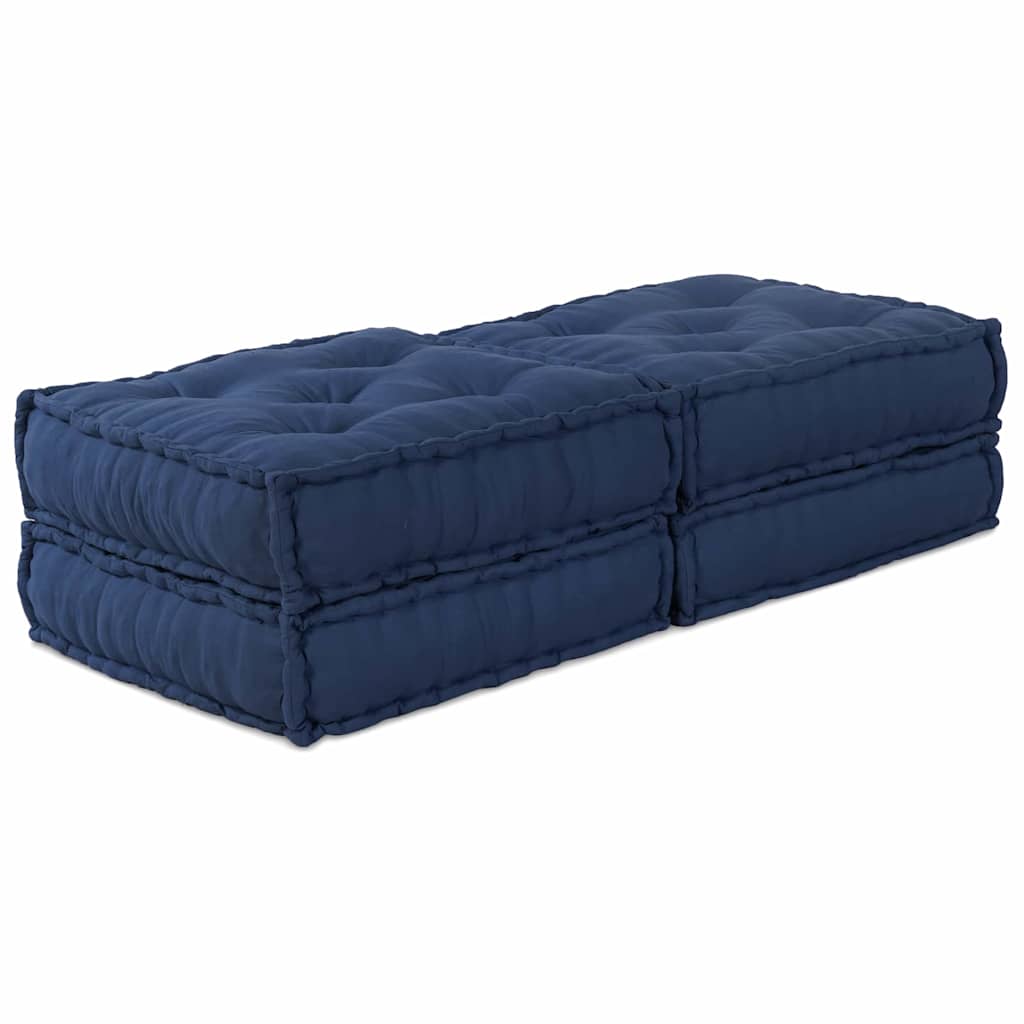 Modulare Sofagarnitur Indigo Stoff 2-teilig