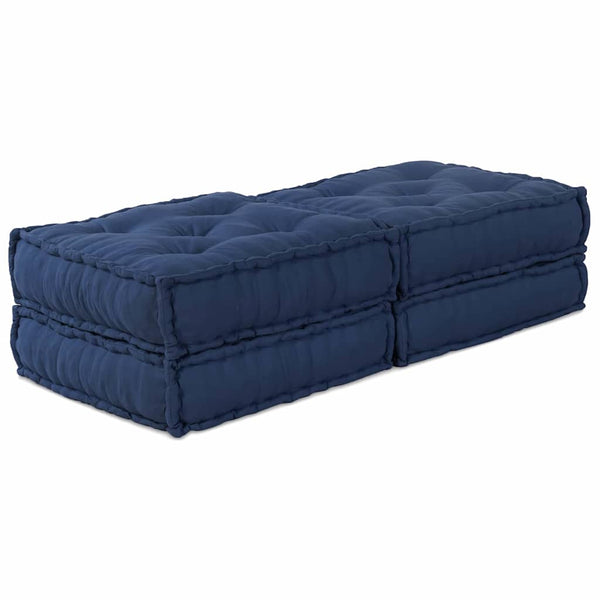 Modulare Sofagarnitur Indigo Stoff 2-teilig