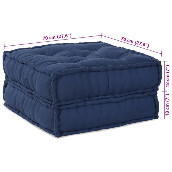 Modulare Sofagarnitur Indigo Stoff 2-teilig