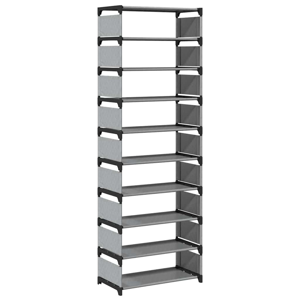 10-stöckiges Schuhregal Grau