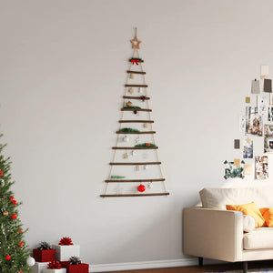 Hängender Weihnachtsbaum Naturzweig mit Stern