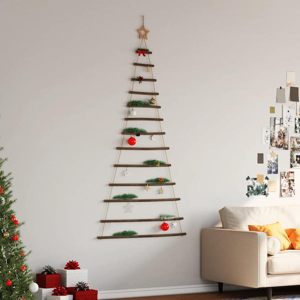 Hängender Weihnachtsbaum Naturzweig mit Stern