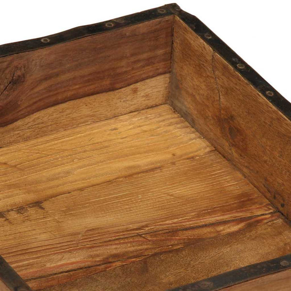 Braunes Holztablett, 29x31cm, Upgecycelt