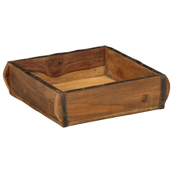 Braunes Holztablett, 29x31cm, Upgecycelt
