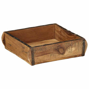 Braunes Holztablett, 29x31cm, Upgecycelt