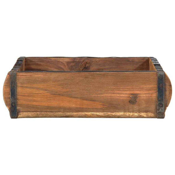 Braunes Holztablett, 29x31cm, Upgecycelt