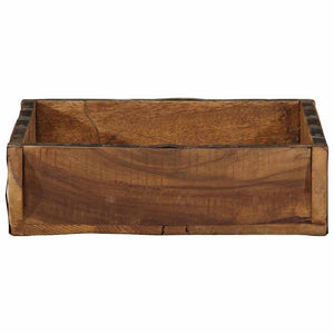 Braunes Holztablett, 29x31cm, Upgecycelt
