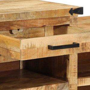 Bank mit Schubladen Braun Mango Holz