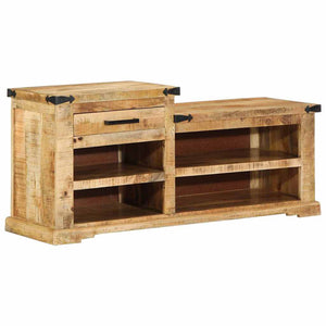 Bank mit Schubladen Braun Mango Holz