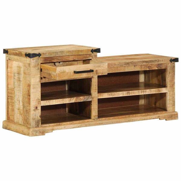 Bank mit Schubladen Braun Mango Holz