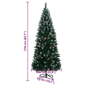 vidaXL Artificial Christmas Tree with 300 LEDs 210 cm