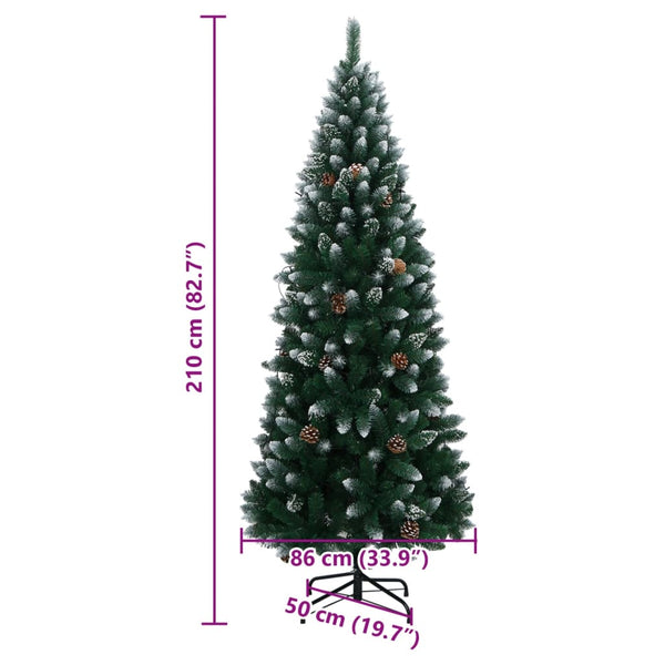 vidaXL Artificial Christmas Tree with 300 LEDs 210 cm