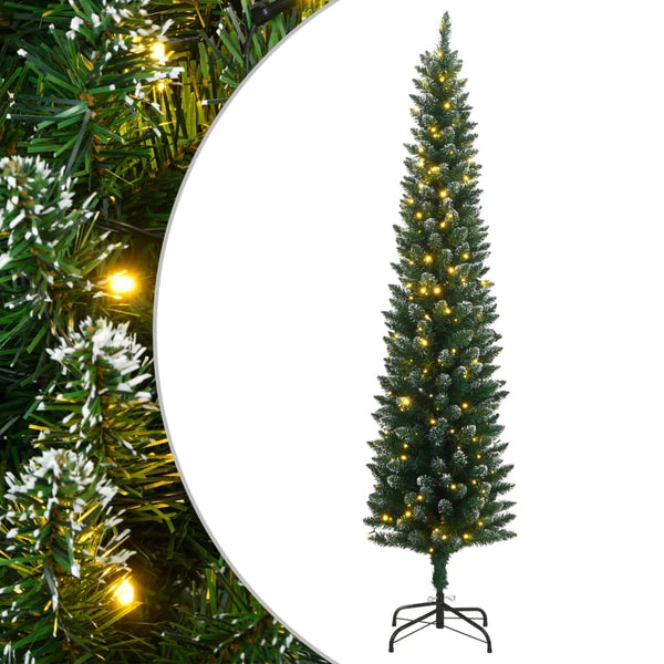 vidaXL Slim Artificial Christmas Tree 150 LEDs 120 cm