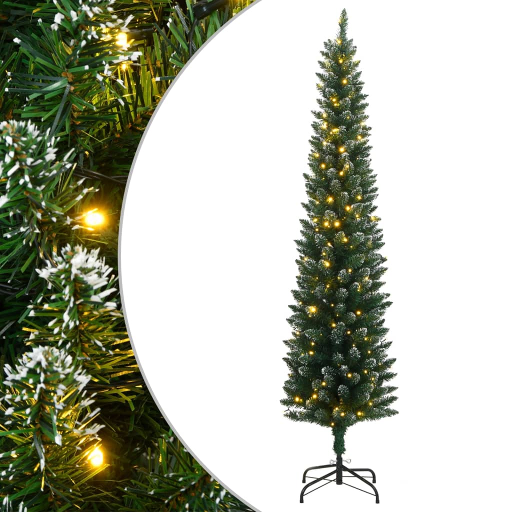 vidaXL Slim Artificial Christmas Tree 150 LEDs 150 cm