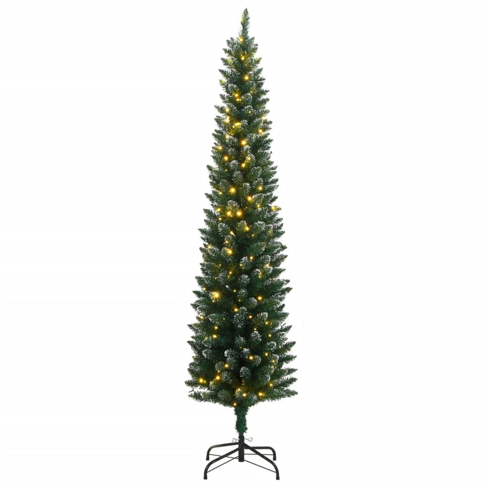 vidaXL Slim Artificial Christmas Tree 150 LEDs 150 cm