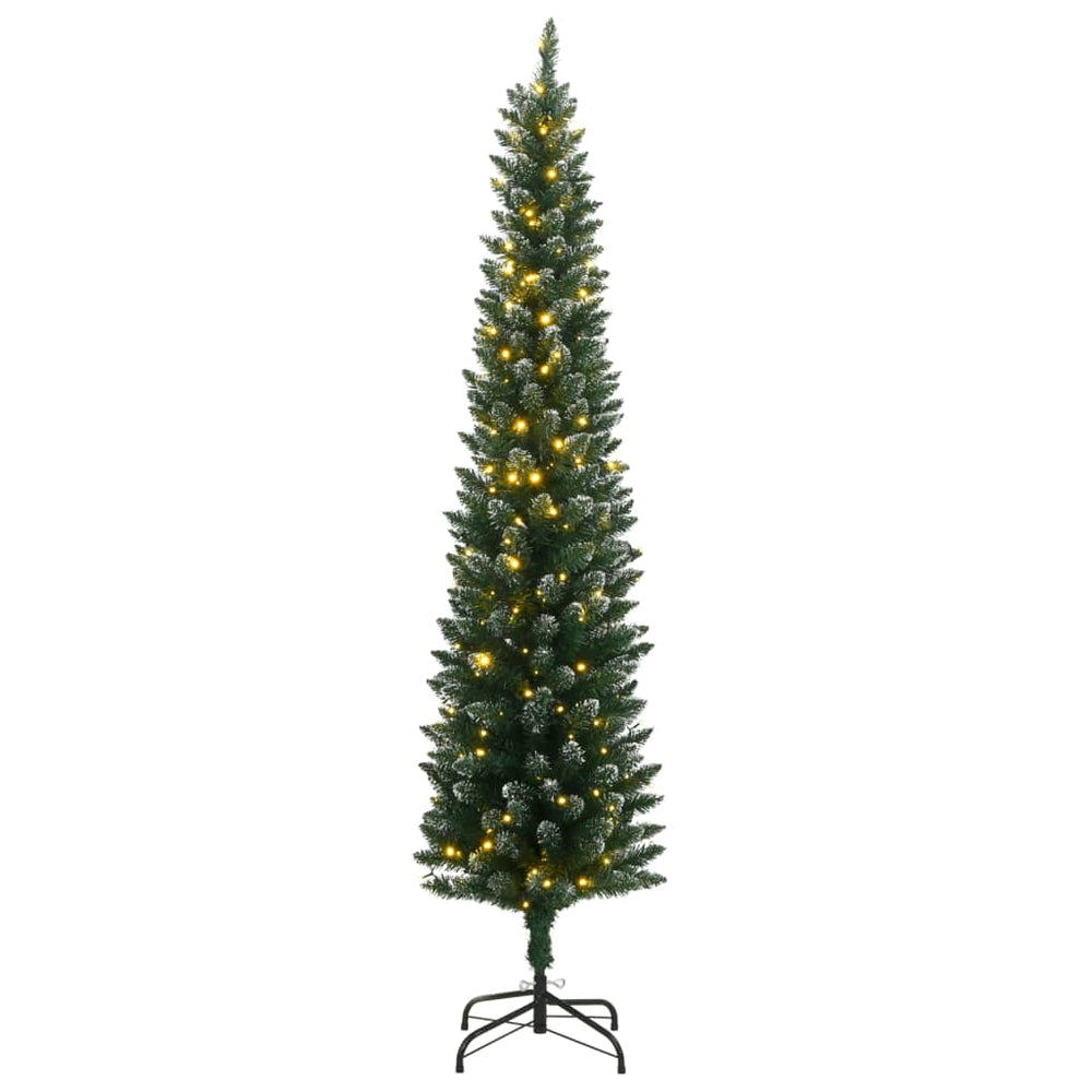 vidaXL Slim Artificial Christmas Tree 300 LEDs 180 cm