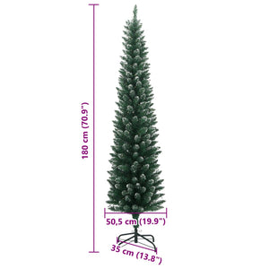 vidaXL Slim Artificial Christmas Tree 300 LEDs 180 cm
