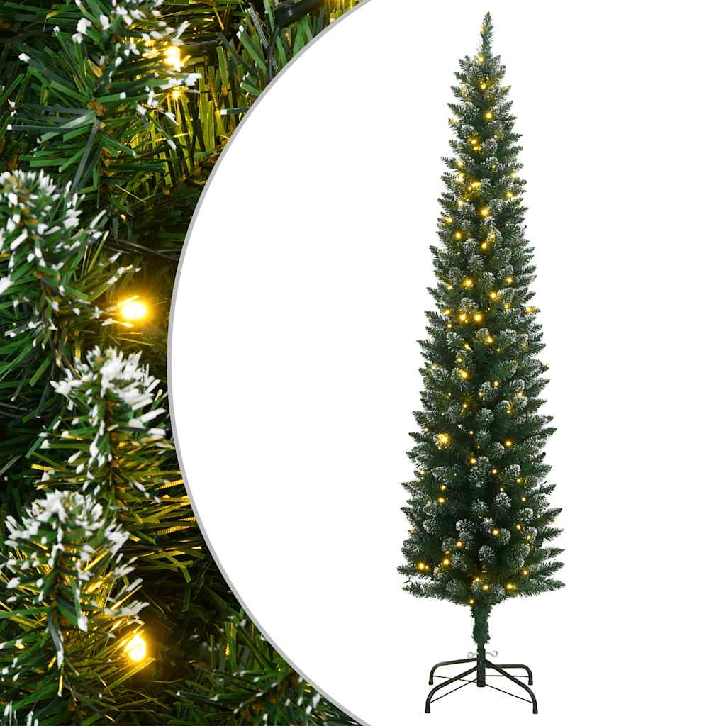 vidaXL Slim Artificial Christmas Tree 300 LEDs 210 cm