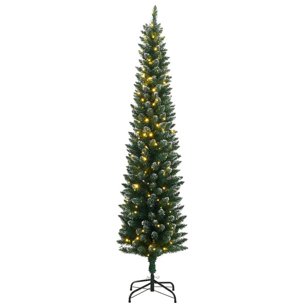 vidaXL Slim Artificial Christmas Tree 300 LEDs 210 cm
