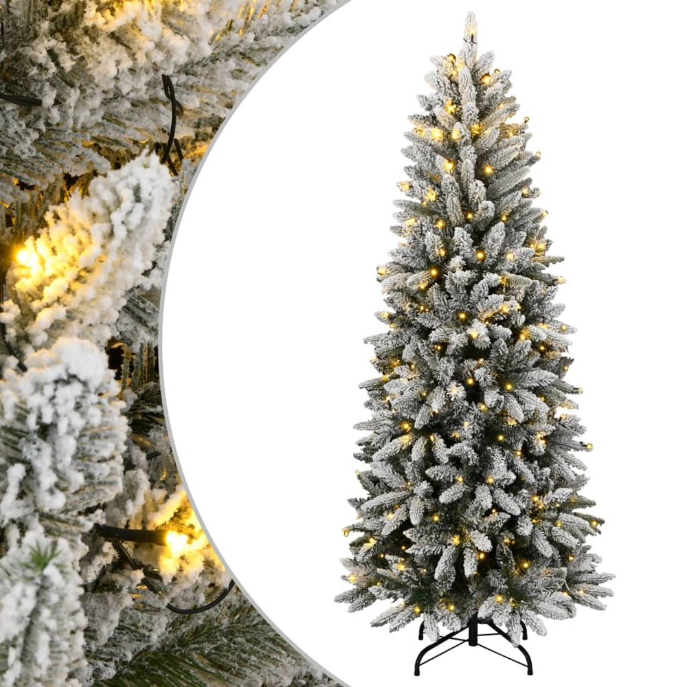 vidaXL Artificial Christmas Tree with Snow 150 LEDs 120 cm