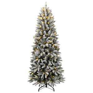 vidaXL Artificial Christmas Tree with Snow 150 LEDs 120 cm