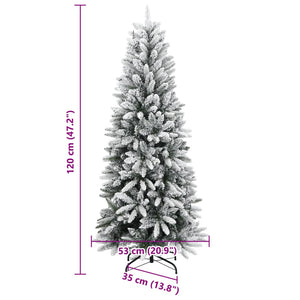 vidaXL Artificial Christmas Tree with Snow 150 LEDs 120 cm