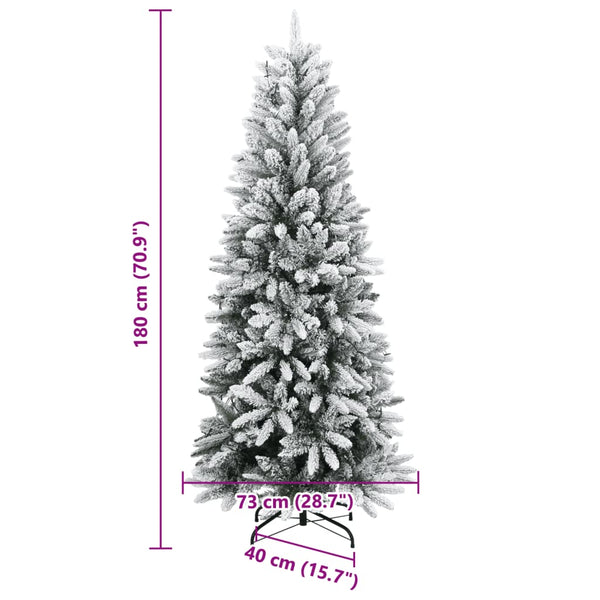 vidaXL Artificial Christmas Tree with Snow 300 LEDs 180 cm