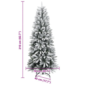 vidaXL Artificial Christmas Tree with Snow 300 LEDs 210 cm