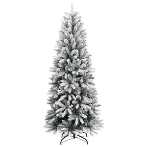 vidaXL Artificial Christmas Tree with Snow 300 LEDs 210 cm