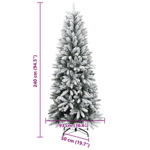 vidaXL Artificial Christmas Tree with Snow 300 LEDs 240 cm