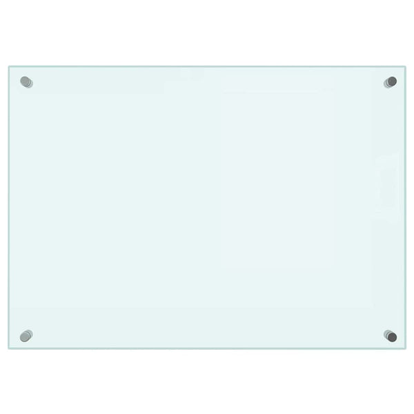 vidaXL Kitchen Splashbacks 2 pcs White 70x50 cm Tempered Glass