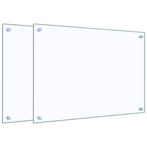 Küchenrückwand Hartglas Transparent 70x50cm 2er Set