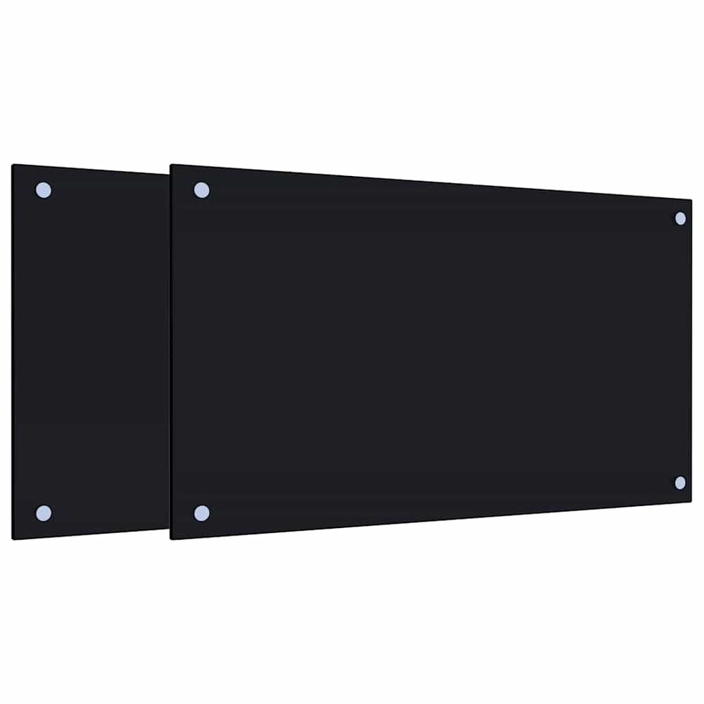 Küchenrückwand Schwarz 70x40cm, 2er Set