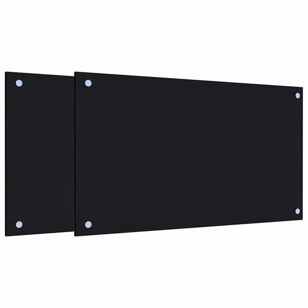Küchenrückwand Schwarz 70x40cm, 2er Set