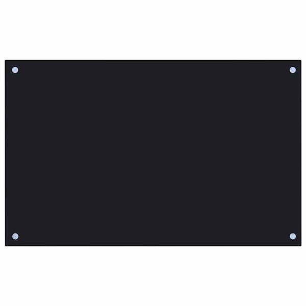 Schwarze Küchenrückwand aus Glas, 2er-Set