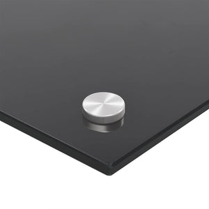 Schwarze Küchenrückwand aus Glas, 2er-Set