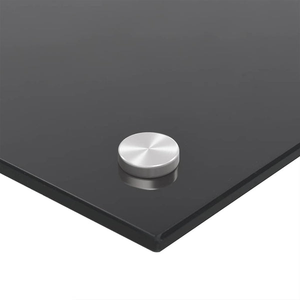 Schwarze Küchenrückwand aus Glas, 2er-Set