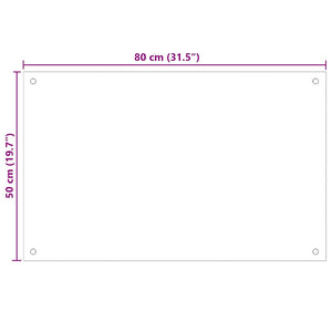 Schwarze Küchenrückwand aus Glas, 2er-Set