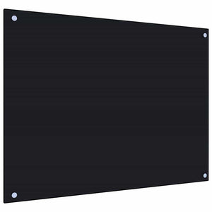 Küchenrückwand 2er Set Schwarz Hartglas 80x60cm