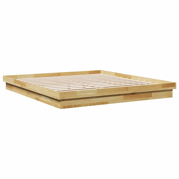 vidaXL Solid Wood Bed Frame without Mattress 180x200 cm Oak Wood