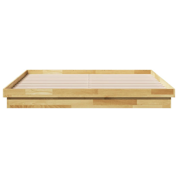 vidaXL Solid Wood Bed Frame without Mattress 180x200 cm Oak Wood