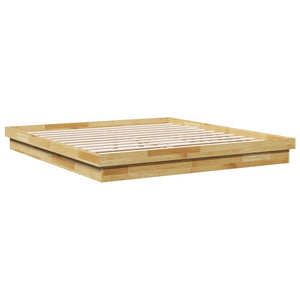 vidaXL Solid Wood Bed Frame without Mattress 180x200 cm Oak Wood