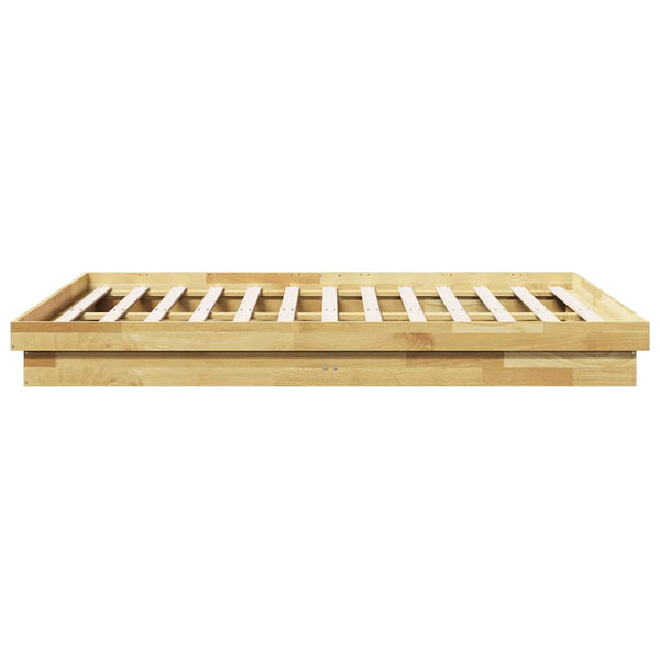 vidaXL Solid Wood Bed Frame without Mattress 160x200 cm Oak Wood