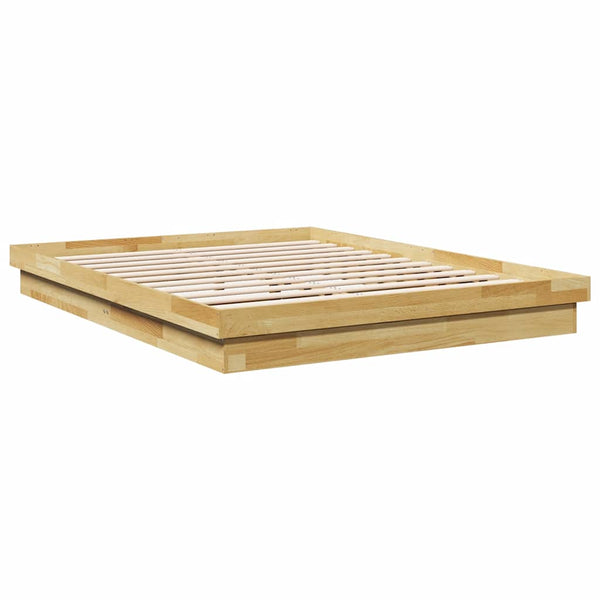 vidaXL Solid Wood Bed Frame without Mattress 160x200 cm Oak Wood