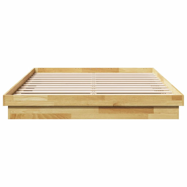 vidaXL Solid Wood Bed Frame without Mattress 150x200 cm Oak Wood